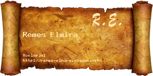 Remes Elmira névjegykártya